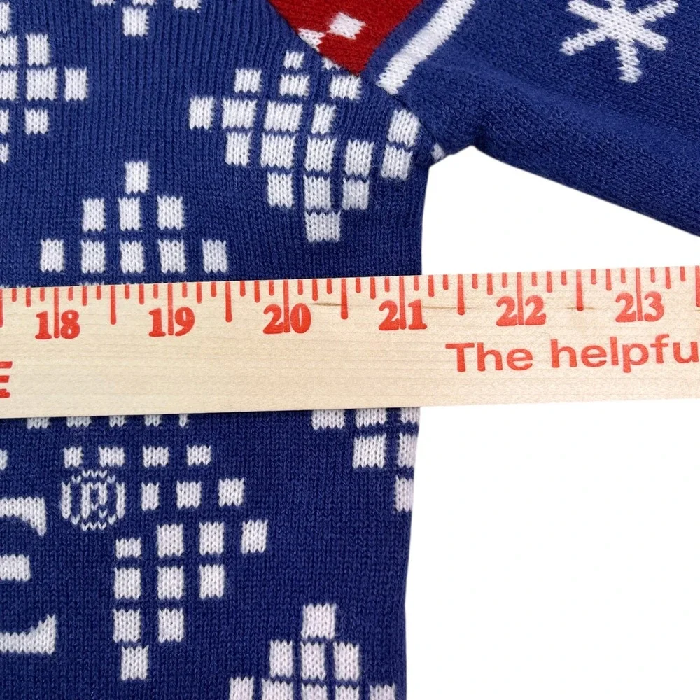 Grey Goose Vodka Ski Resort Sweater Blue Fair Isle Holiday Knit Men's Medium - Picture 5 of 8